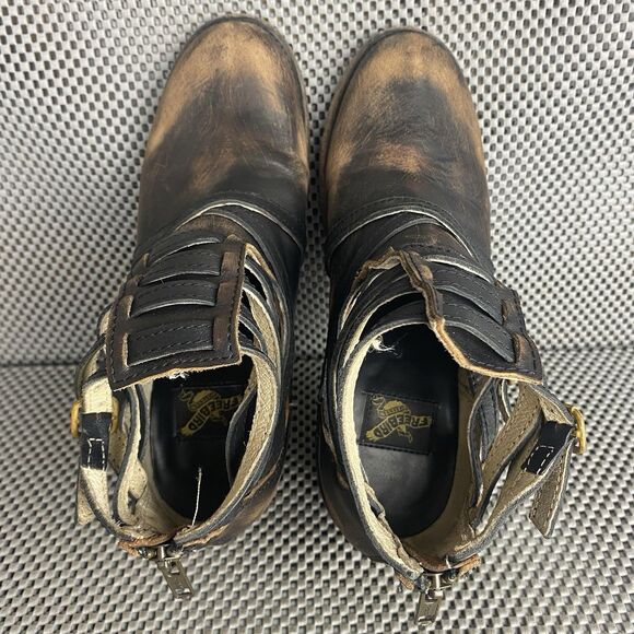 Freebird Stair By Steven Ankle Boots Womens Size 7 Brown Leather Made In Mexico - Picture 7 of 12